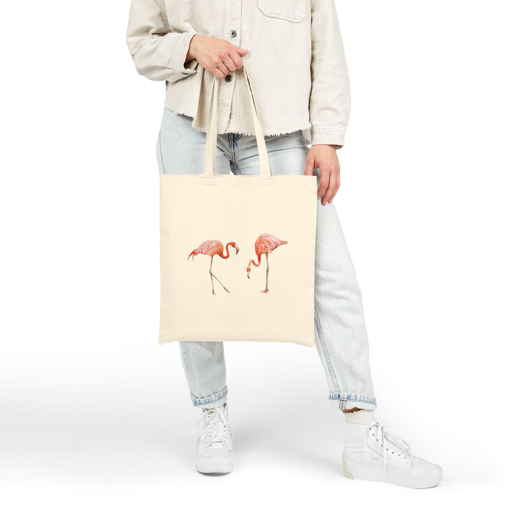 Flamingo Pair - Canvas Tote Bag