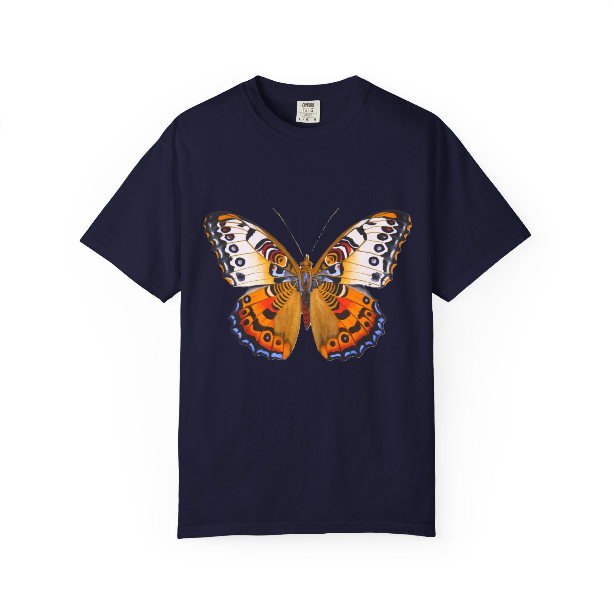 Orange Butterfly Graphic T-Shirt
