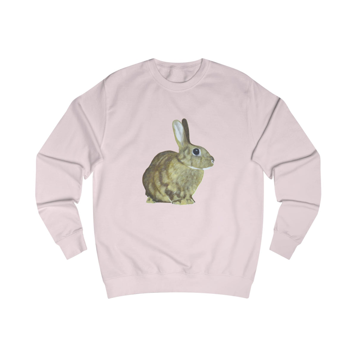 Woodland Rabbit Graphic Sweatshirt - Hand-Drawn Nature Print