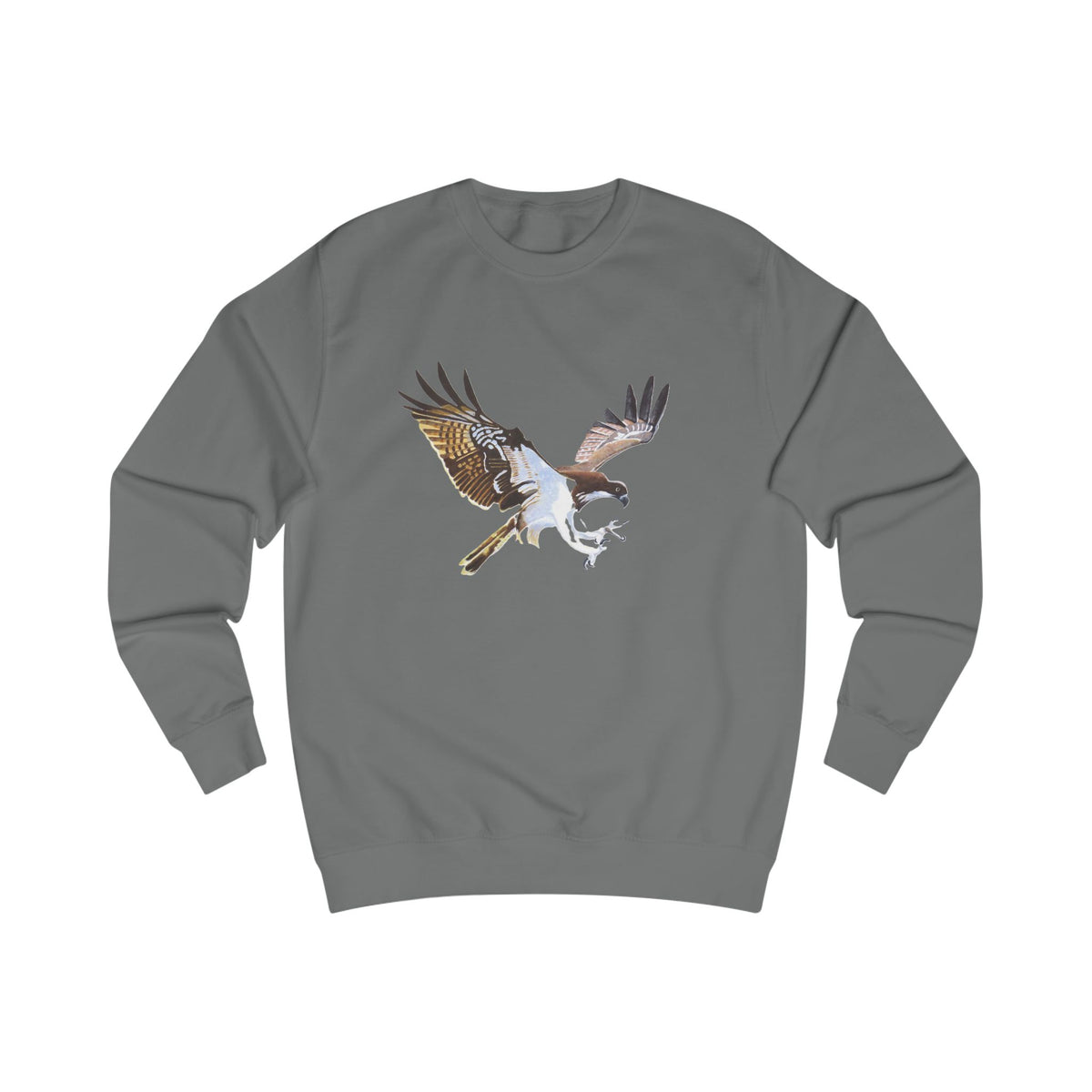 River Osprey Graphic Sweatshirt - Retro Americana Wildlife Sweater