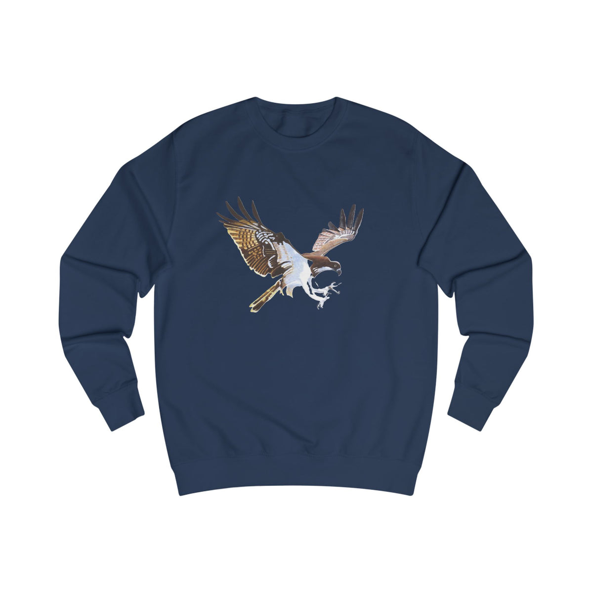 River Osprey Graphic Sweatshirt - Retro Americana Wildlife Sweater