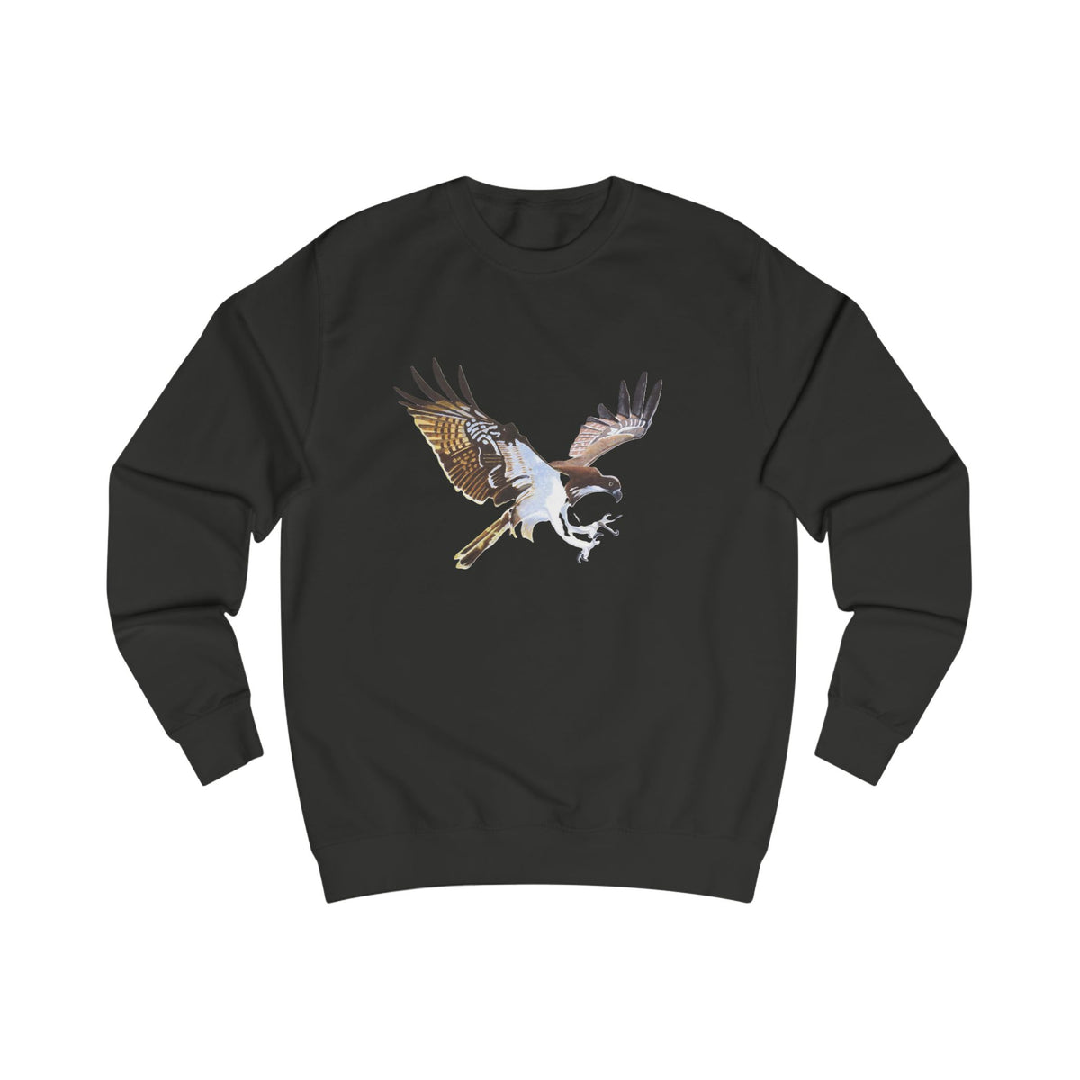 River Osprey Graphic Sweatshirt - Retro Americana Wildlife Sweater