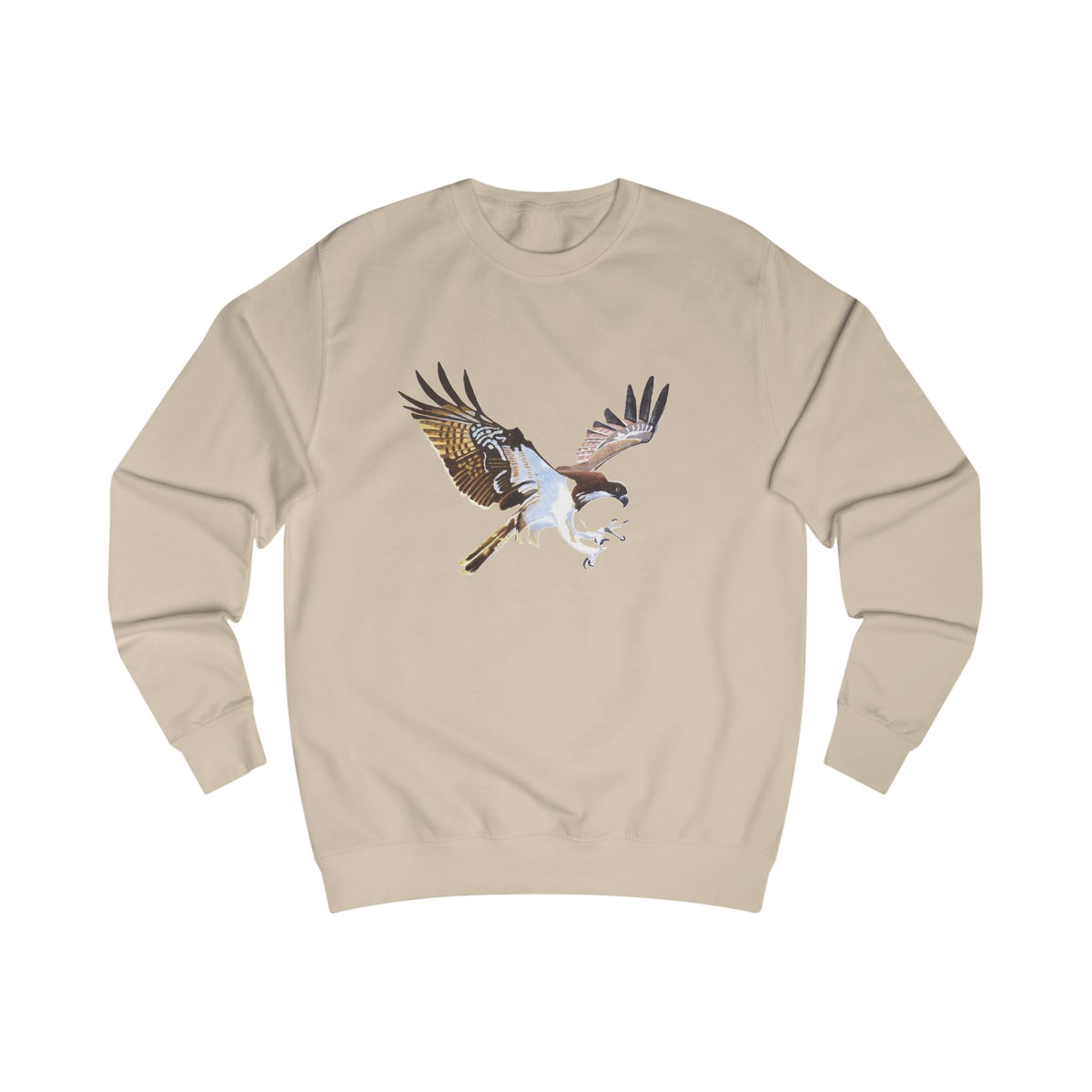 River Osprey Graphic Sweatshirt - Retro Americana Wildlife Sweater