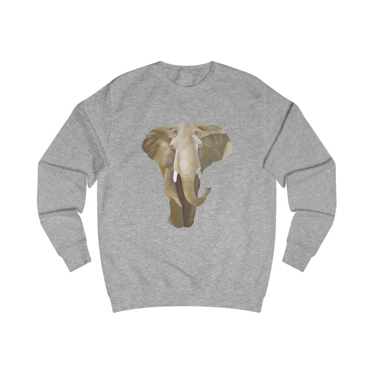 Majestic Elephant Graphic Sweatshirt - Hand-Drawn Nature Print