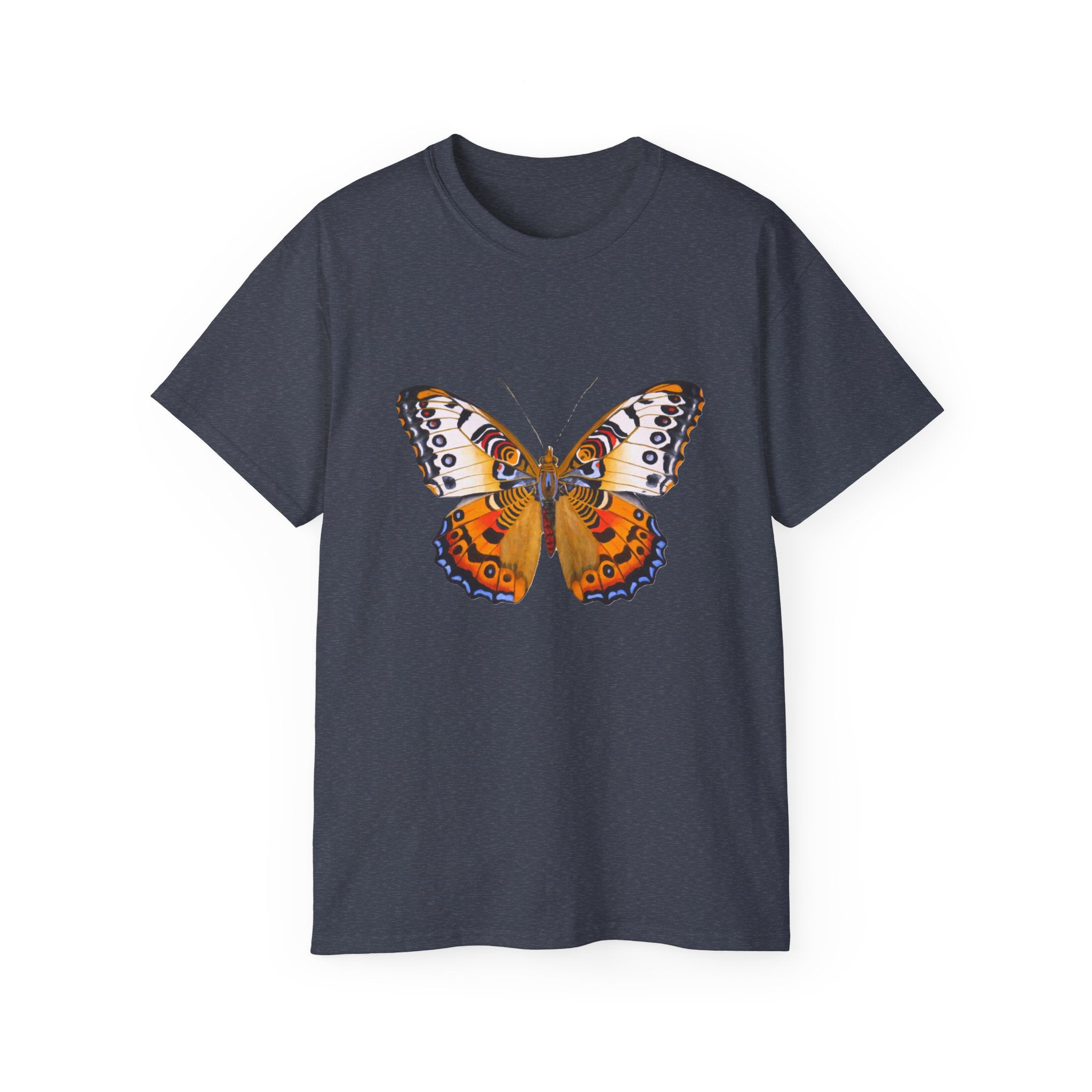Orange Butterfly Graphic T-Shirt