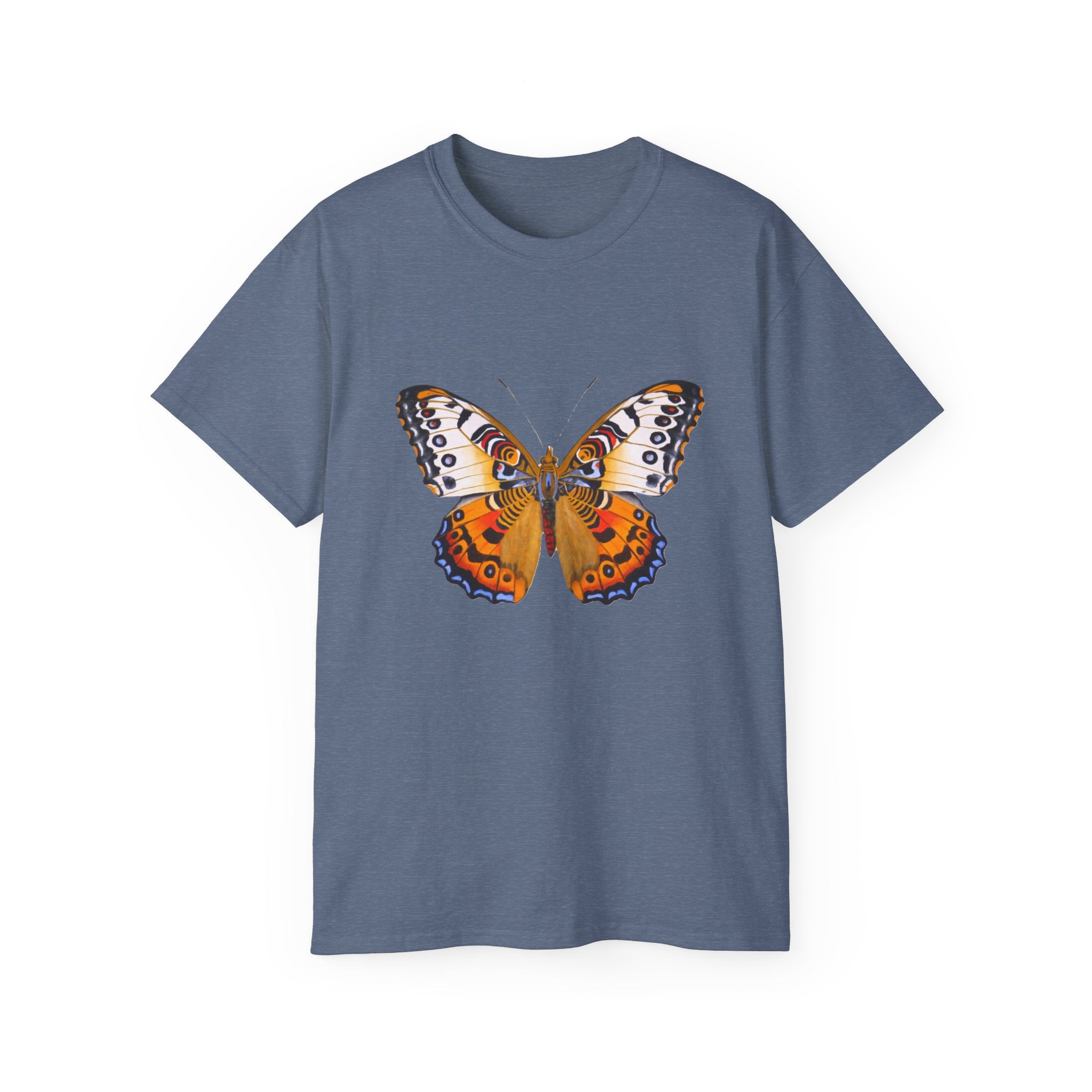 Orange Butterfly Graphic T-Shirt