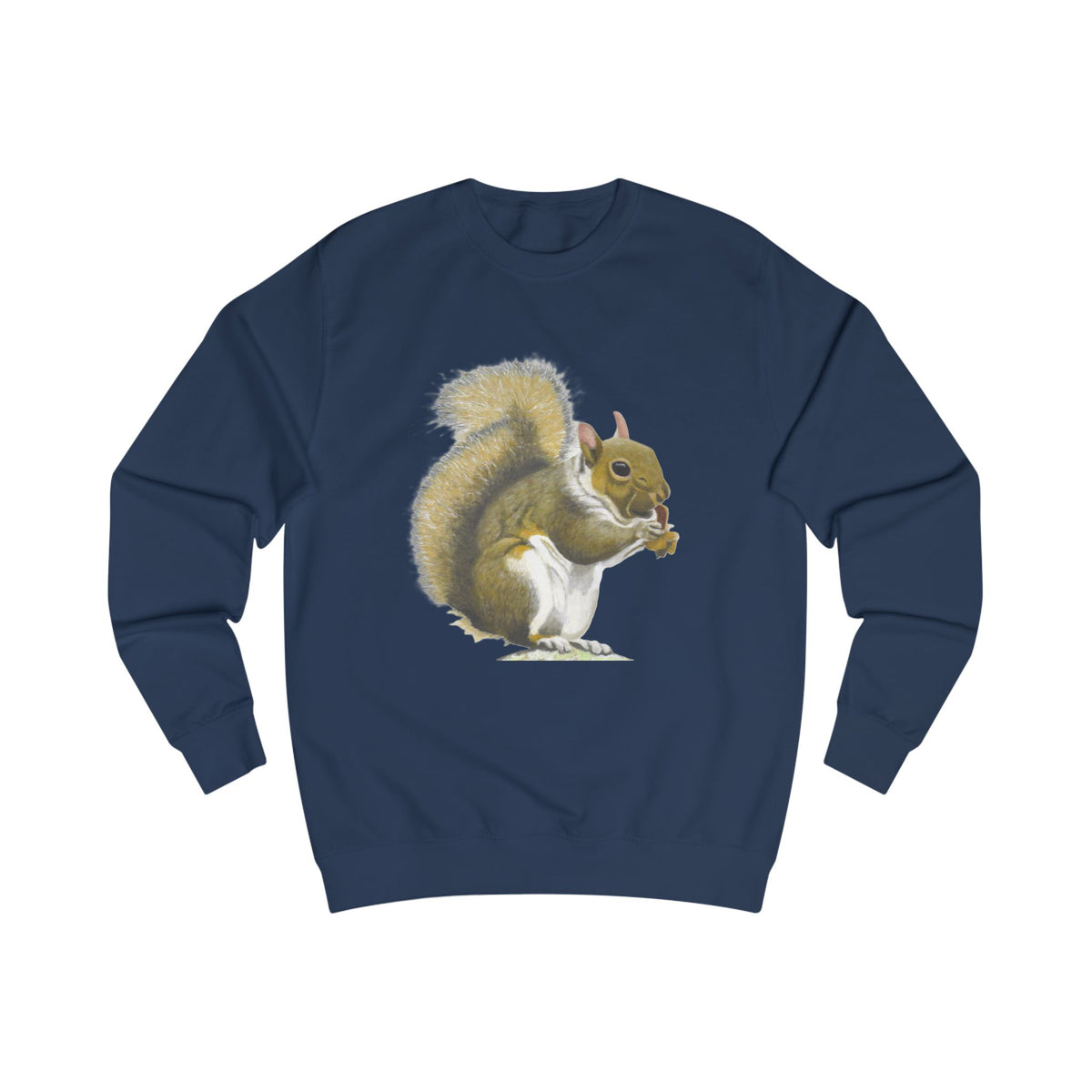 Woodland Squirrel Graphic Sweatshirt - Vintage Wildlife Art Print