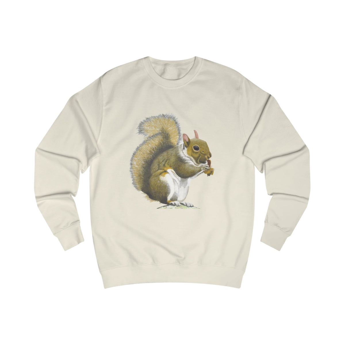 Woodland Squirrel Graphic Sweatshirt - Vintage Wildlife Art Print