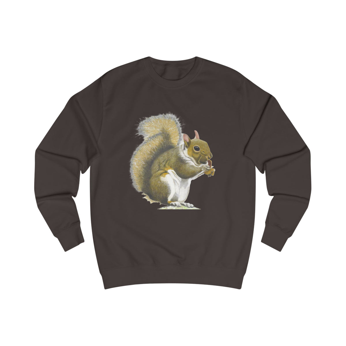 Woodland Squirrel Graphic Sweatshirt - Vintage Wildlife Art Print