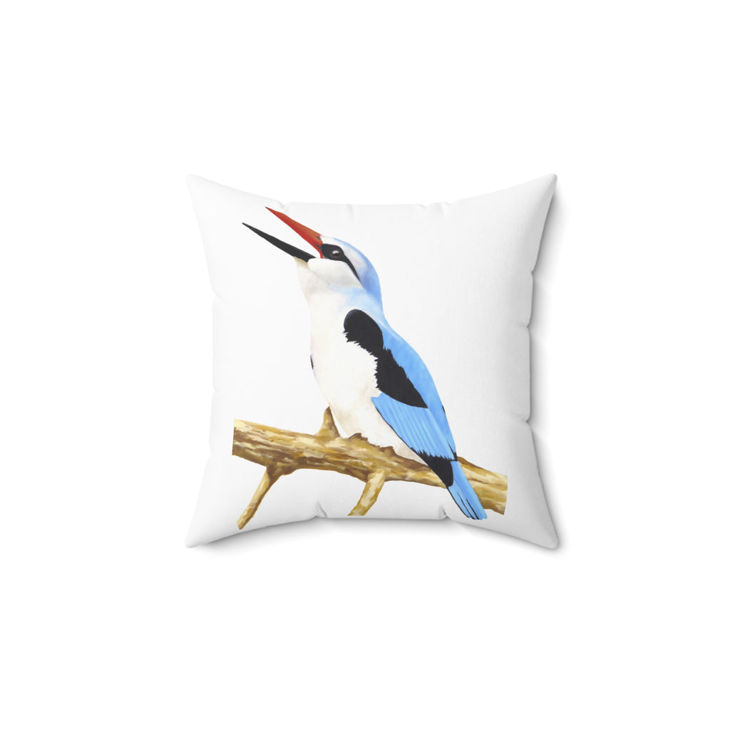 Woodland Kingfisher Throw Pillow