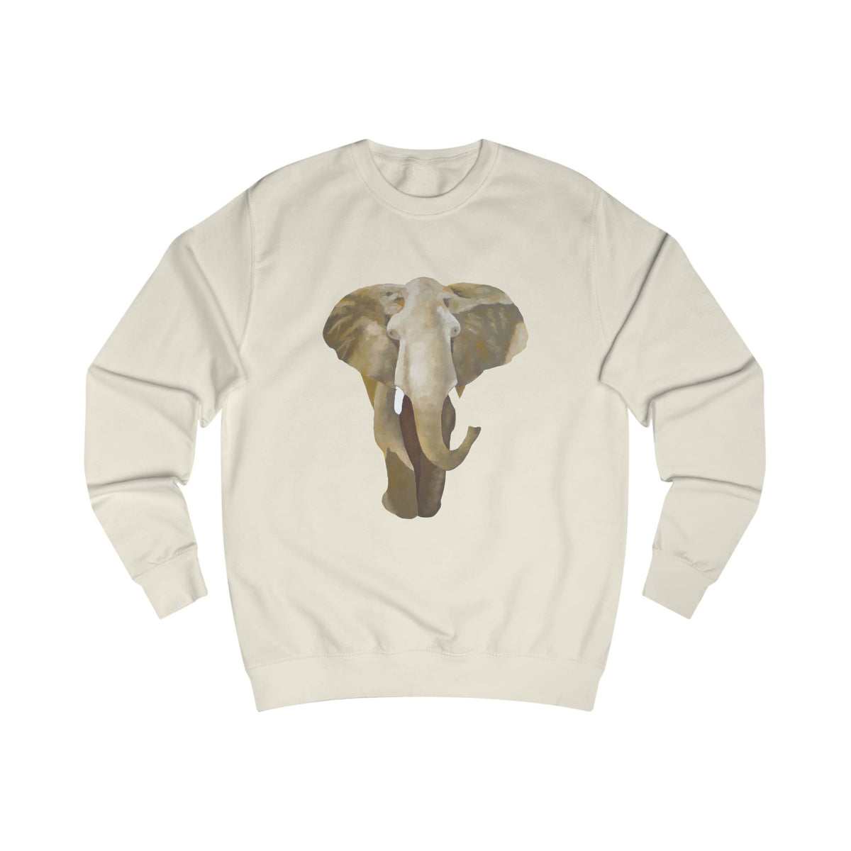 Majestic Elephant Graphic Sweatshirt - Hand-Drawn Nature Print