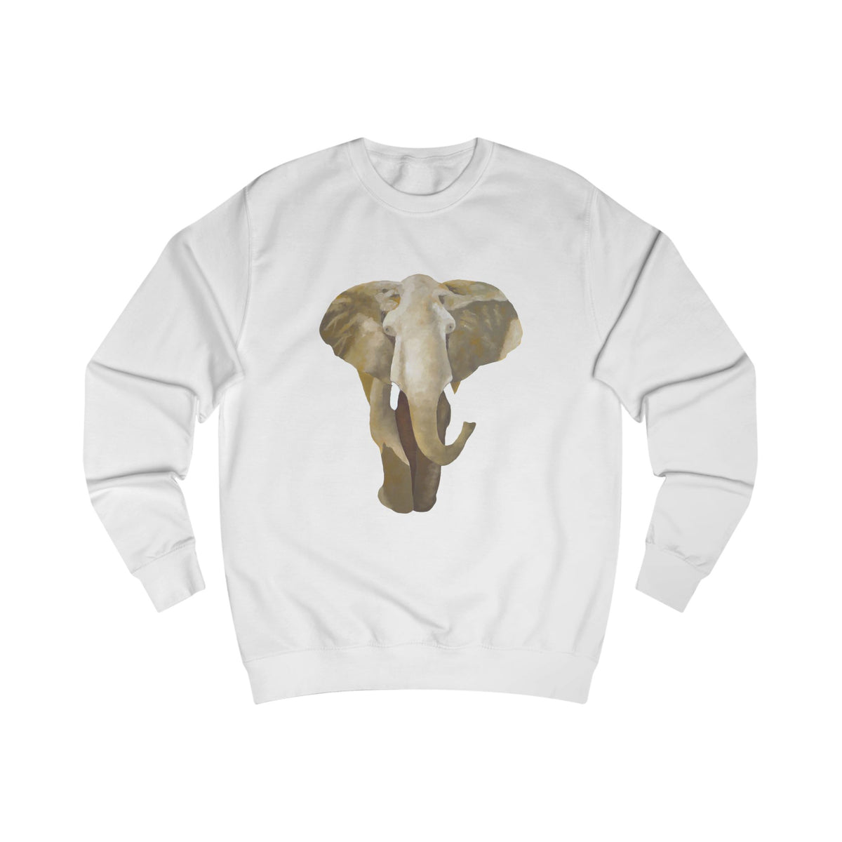 Majestic Elephant Graphic Sweatshirt - Hand-Drawn Nature Print