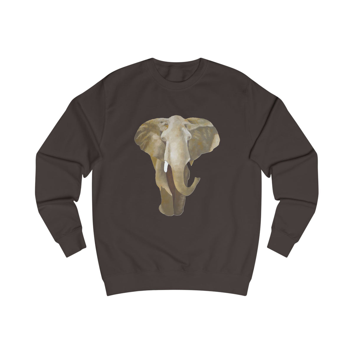 Majestic Elephant Graphic Sweatshirt - Hand-Drawn Nature Print