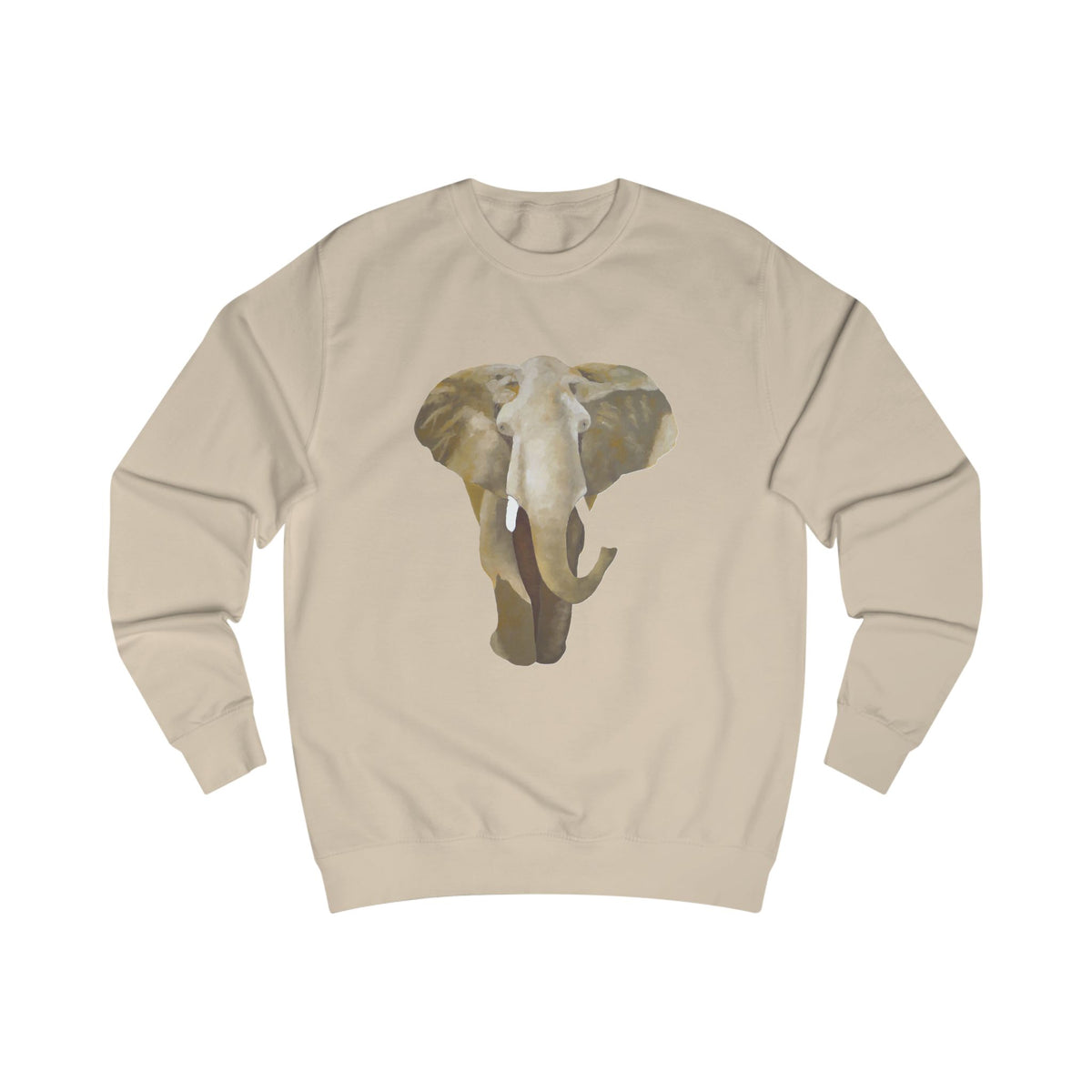 Majestic Elephant Graphic Sweatshirt - Hand-Drawn Nature Print