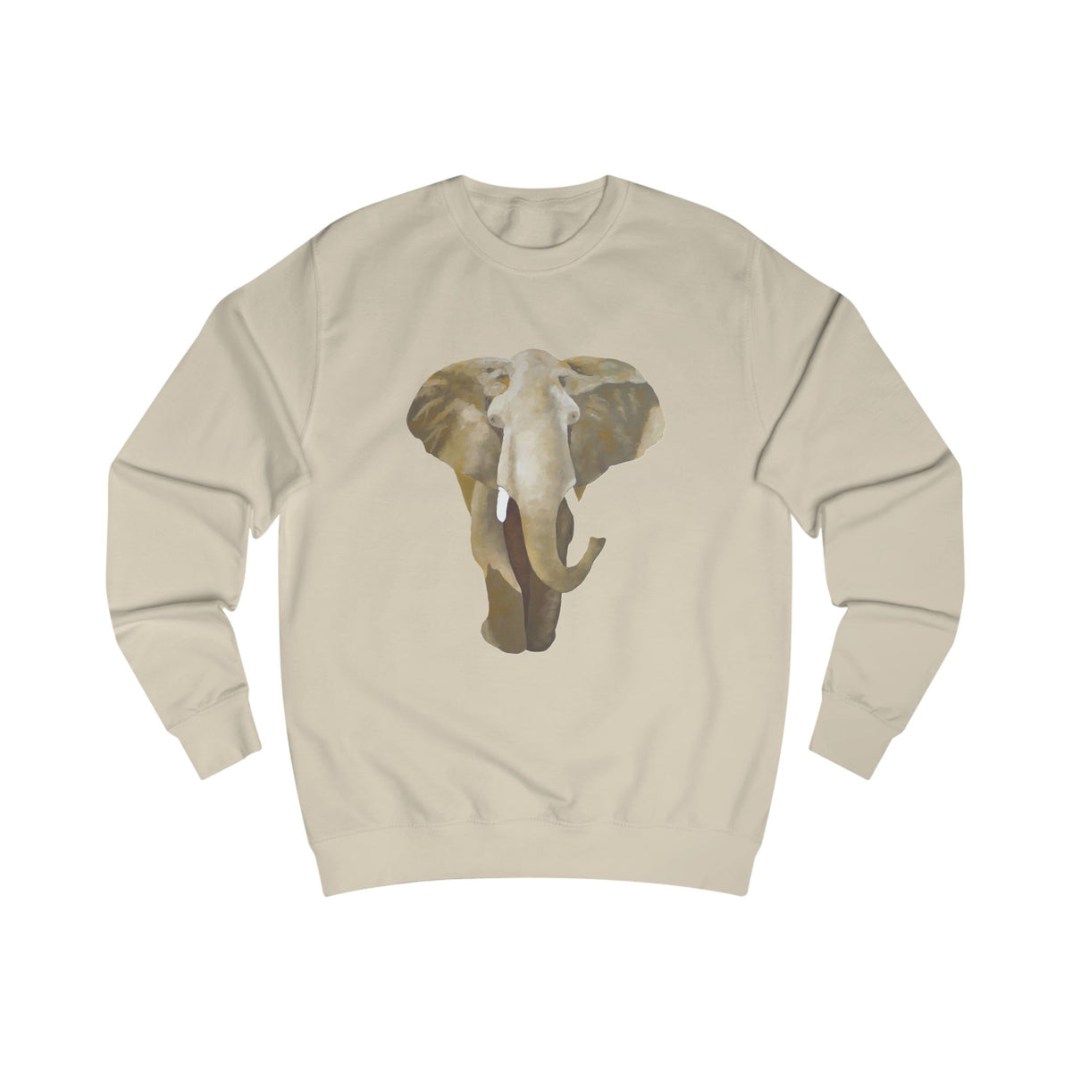Majestic Elephant Graphic Sweatshirt - Hand-Drawn Nature Print