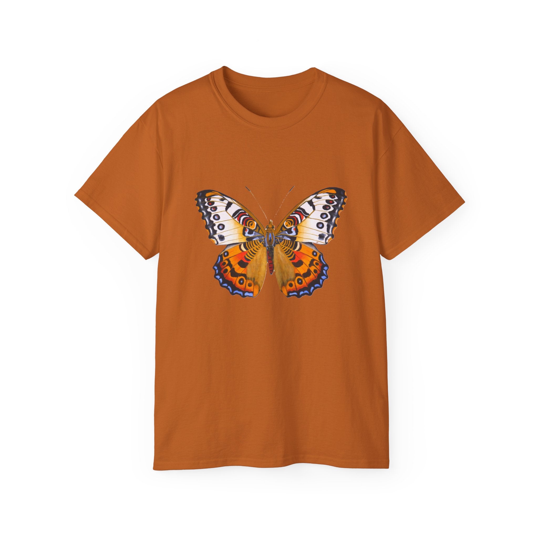 Orange Butterfly Graphic T-Shirt