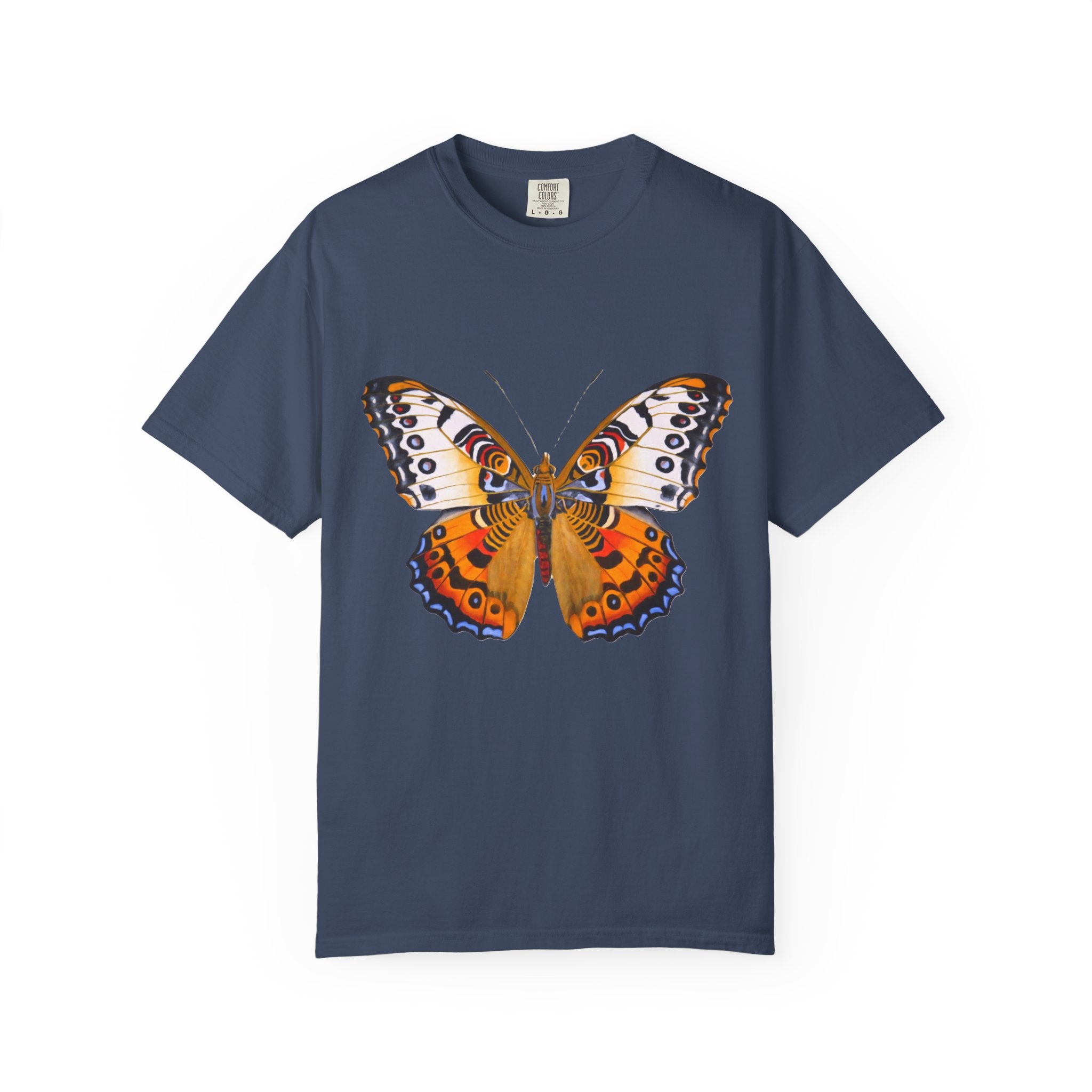 Orange Butterfly Graphic T-Shirt
