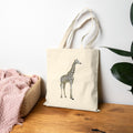 Serengeti Giraffe Reusable Tote - Retro Earthy Animal Aesthetic Bag